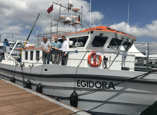 Egidora, 15m service vessel built by Blyth Workcats