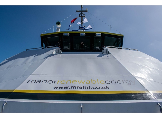 Manor Endurance fitted with commercial marine windscreen wipers from DuroWipers